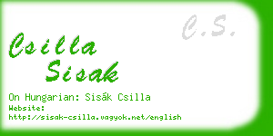 csilla sisak business card